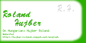 roland hujber business card